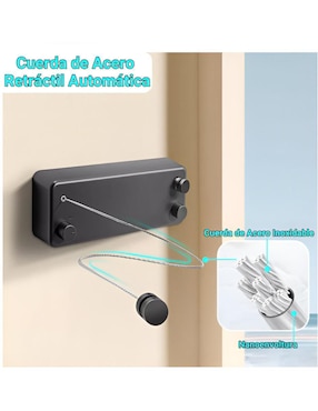 Tendedero retráctil Wünd de plástico y metal
