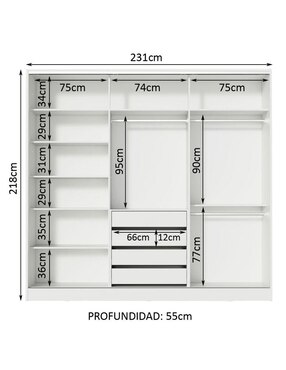 Armario Madesa Royale XA1063092E de MDF