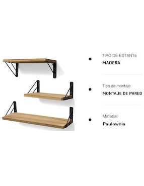 Repisa Wünd de madera