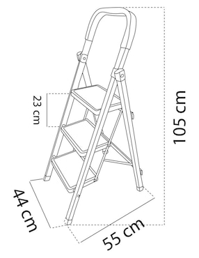 Escalera de tijera Agbox de acero inoxidable