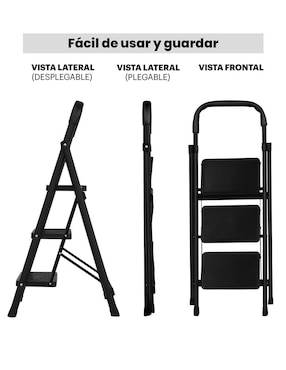 Escalera de tijera Agbox de acero inoxidable