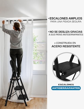 Escalera de tijera Agbox de acero inoxidable