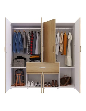 Armario Maderkit habitación m01328cl-blro de madera