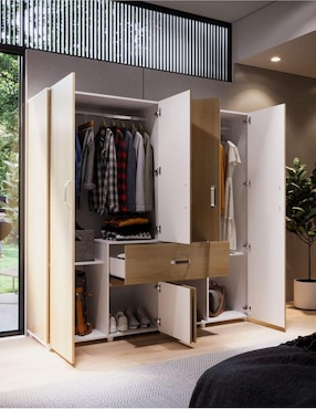 Armario Maderkit habitación m01328cl-blro de madera