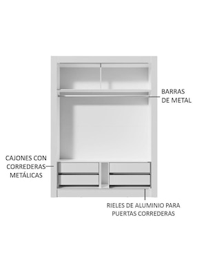 Armario Madesa Dallas 10949B4G de MDP