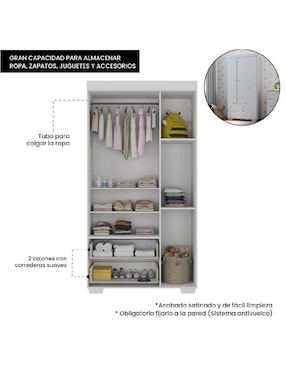 Ropero Amanta Infantil de MDF