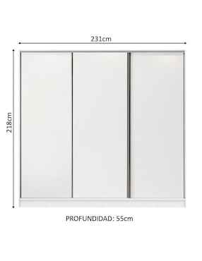 Ropero armable Madesa Royale 106309 de MDP