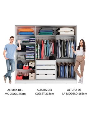 Ropero armable Madesa Royale 106309 de MDP