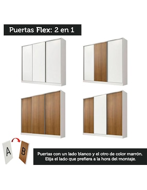 Ropero armable Madesa Royale 106309 de MDP