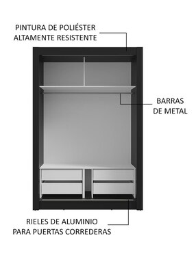 Armario Madesa Vivare Plus  Xa11948n1e4g de MDP