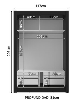 Armario Madesa Vivare Plus Xa1194774g de MDP