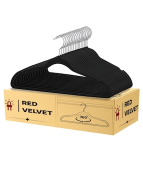 Set gancho Red Velvet de terciopelo 50 piezas