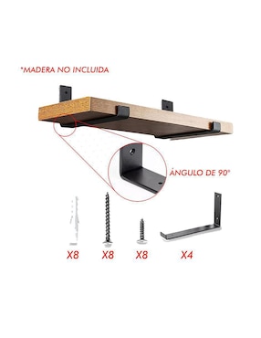 Repisa Mindejal Soporte de repisa de acero