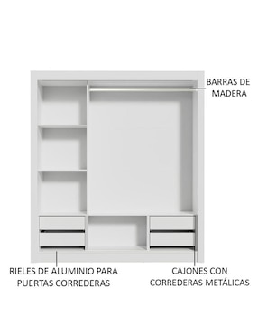 Ropero armable Madesa Lyon Plus 1093734g de MDP