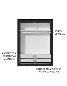 Ropero Madesa Dallas Plus 10948N1E4G de MDP