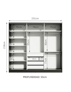 Ropero Madesa Royale 106377 de MDF