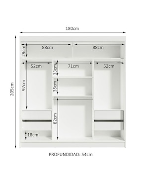 Ropero Madesa Reno 109573 de MDP