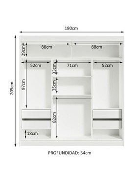Ropero Madesa Reno 1095731E de MDP