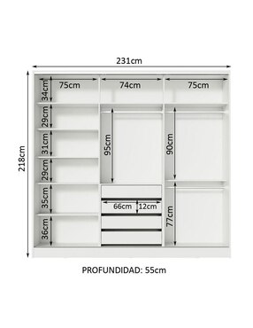 Ropero Madesa Eros 11639b3e de MDF