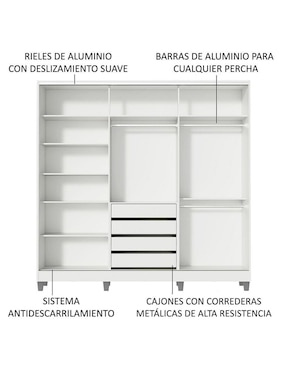 Ropero Madesa eros 1163092ecp de MDF