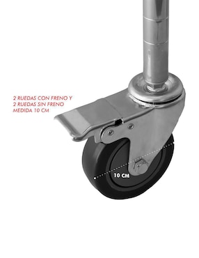Estante de acero inoxidable Mindejal