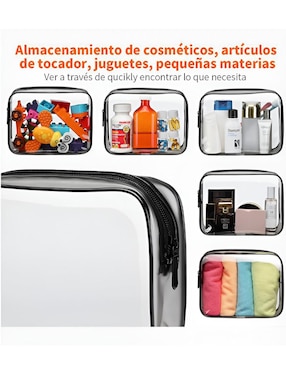 Cosmetiquera Xtellar xtllar1481 impermeable de pvc 3 piezas para mujer