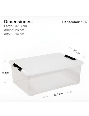 Caja con tapa Xtellar con 3 piezas