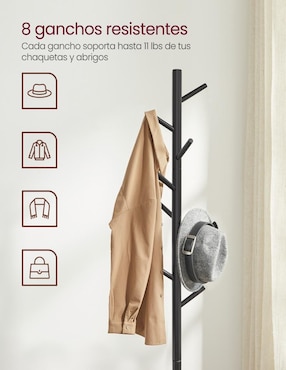 Perchero de piso Vasagle Andi de madera 8 ganchos