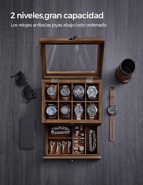 Caja reloj Songmics Anicia cuadrada