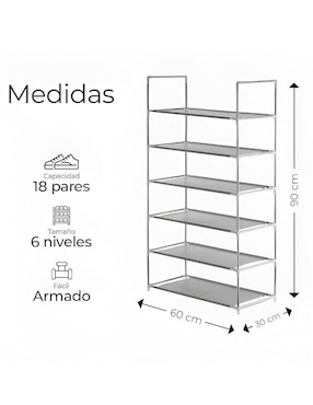 Zapatera armable Xtellar para 18 pares de zapatos adulto