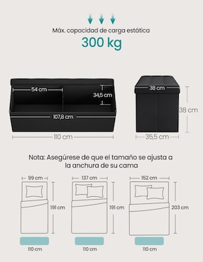 Taburete Mazie Songmics de MDF