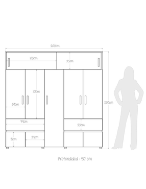 Armario armable Maderkit M01614CL-ROBL de aglomerado