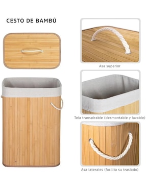 Cesto para ropa Lab.g de bambú