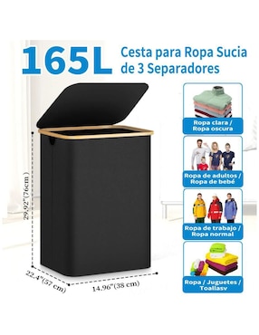 Set cesto para ropa Lab.g de tela