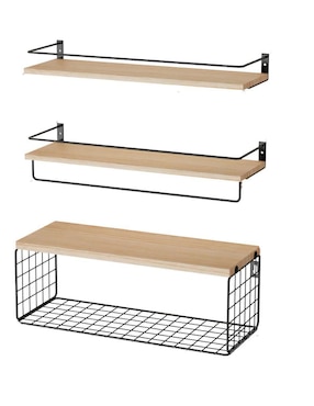 Repisa armable Xtellar de madera con metal