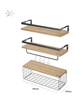 Repisa armable Xtellar de madera con metal