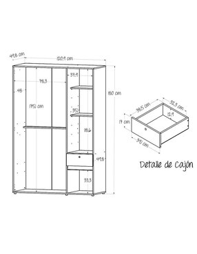 Armario armable Maderkit m01409cl-cr de aglomerado