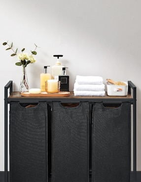 Set cesto para ropa Songmics Home Brenta de algodón