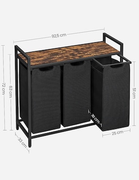 Set cesto para ropa Songmics Home Brenta de algodón