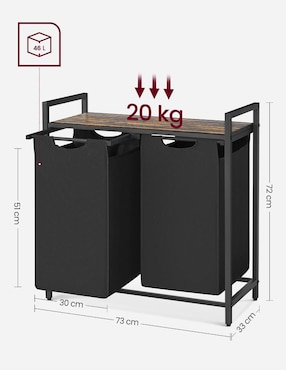 Cesto para ropa Songmics Home Brenta de metal