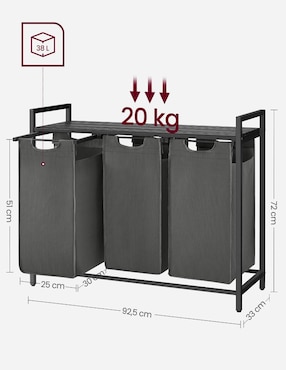 Cesto para ropa Songmics Home Brenta