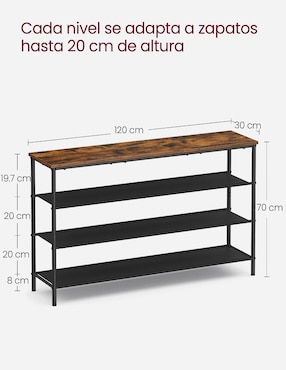 Zapatera armable mueble Songmics Home Bont para 20 pares de zapatos