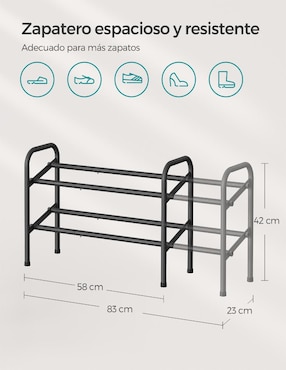 Zapatera armable mueble Songmics Home Davian para 10 pares de zapatos