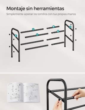 Zapatera armable mueble Songmics Home Davian para 10 pares de zapatos