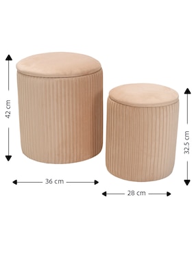 Set taburete Haus de terciopelo