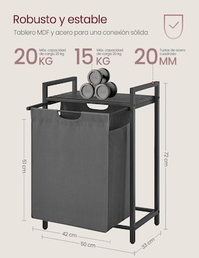 Cesto multiusos Songmics Home Brenta de mezcla de materiales