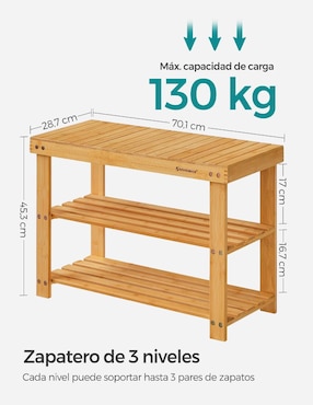 Zapatera armable Songmics Home Carte para 6 pares de zapatos adulto