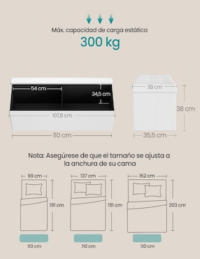Taburete Mazie Songmics Home de piel