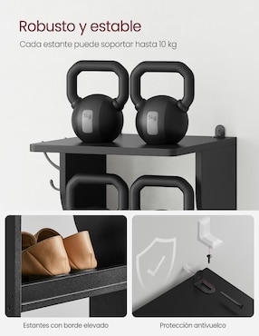 Zapatera armable mueble Songmics Home Island para 6 pares de zapatos