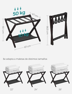 Porta maleta Songmics Home plegable